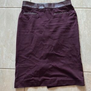 Ann Taylor Red Pencil Skirt Knee-Length Workwear